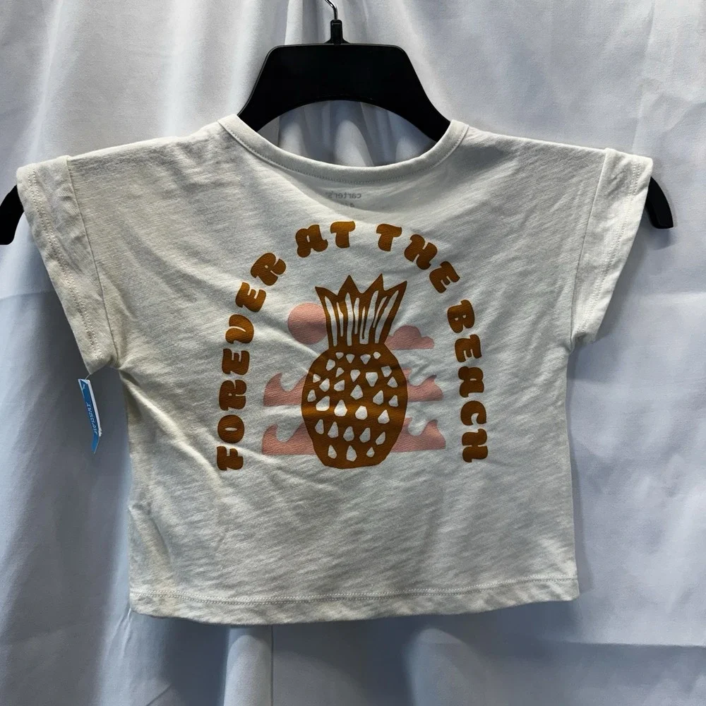 Carters Girls NWT Ivory Pineapple Forever At The Beach Size‎ 4